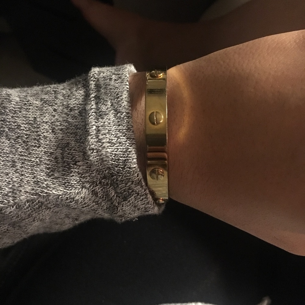 Gold cuff bracelet